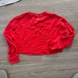 Lululemon logo crop workout longsleeve top